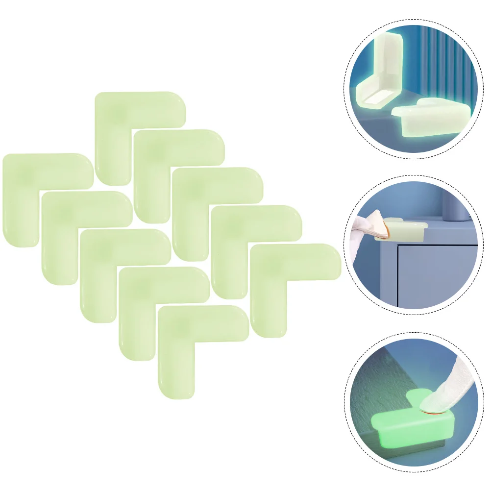 

10Pcs Luminous Corner Protectors Baby Proof Anti-Collision Corner Cushions Double-Sided Adhesive for Tables Walls