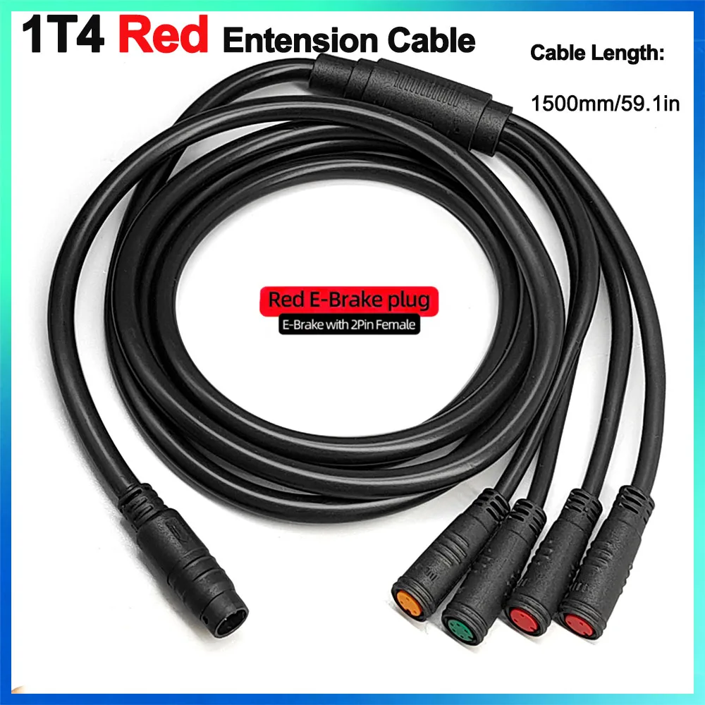 Elektrische Fahrrad Wasserdichte Kabel 1T2/1T4/1T5 Kabel Umwandlung Zubehör Controller Licht Ebrake Drossel Display