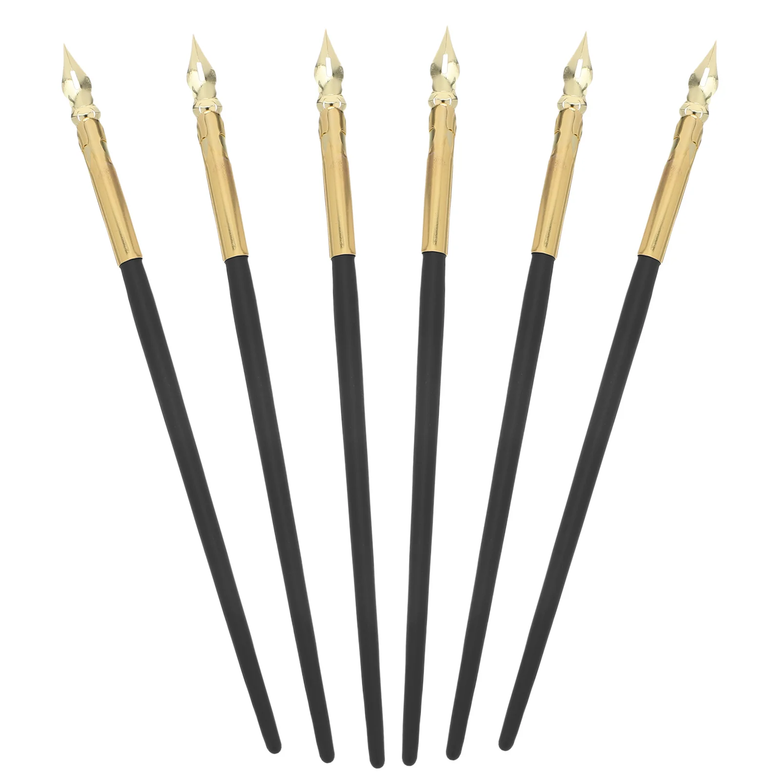 6 قطعة قلم الخط Dip للرسم الخط مانغا الفن الحبر السائل الكتابة خمر تصميم معدني الفنانين المشاريع الإبداعية