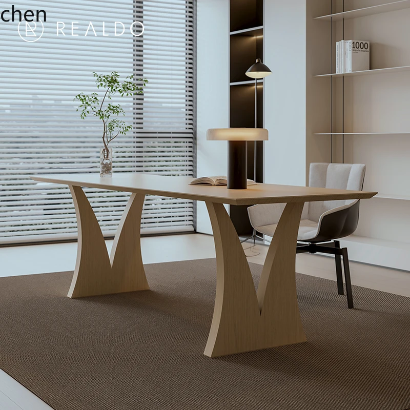 CZ minimalist living room large long study desk light luxury modern reading study table workbench home decor