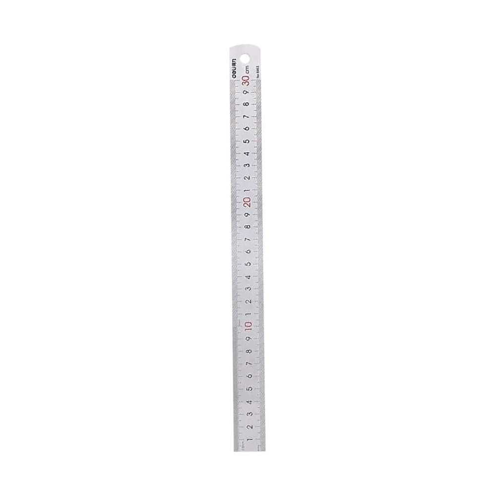 15cm/6 inch 30cm/12 inch Double Side Stainless Steel Straight Ruler Metric Rule Precision Measuring Tool School Office Supplies