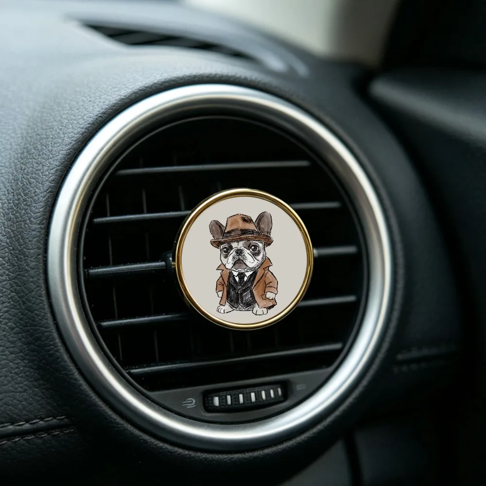 2026 New Car Air Vent Clip Scent Free Funny Cartoon Dog Face Shape Car Interior Decor No Essential Oil Nice Creative Gift