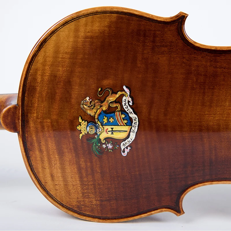 Violín Reproducido a Mano de Andre Amati, Hecho con Abeto Europeo y Acabado en Barniz al Óleo, Tamaño 4/4, Nivel Profesional, Instrumento de Cuerda Antiguo