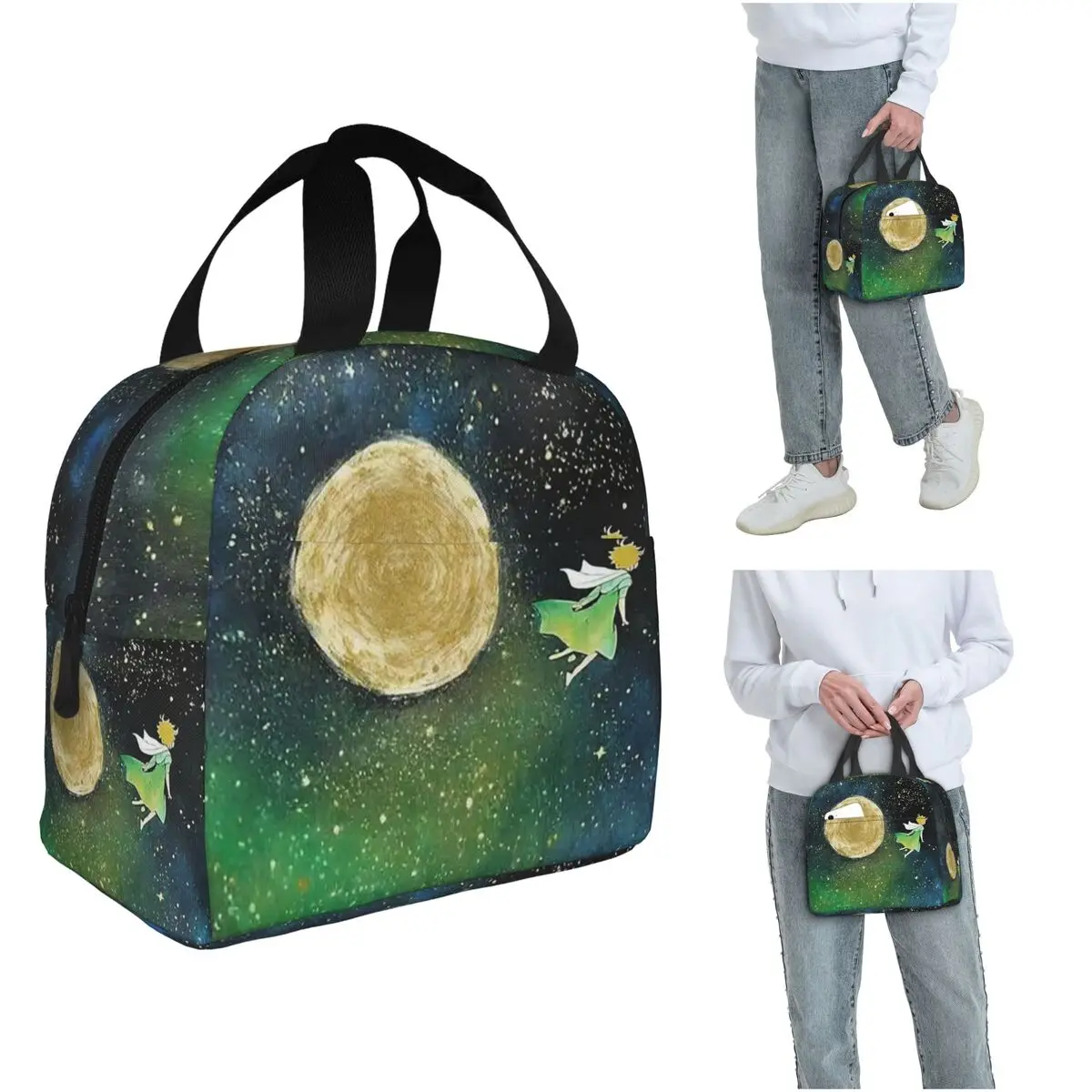 

Anime Cartoon Little Prince Insulated Lunch Bag for Kids School Cooler Thermal Food Box Tote Portable Lunch Boxes Container