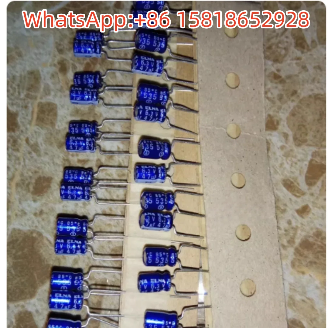 50pcs ELNA Blue Robe 6.3V 47UF Audio Electrolytic Capacitor Size: 4X7MM