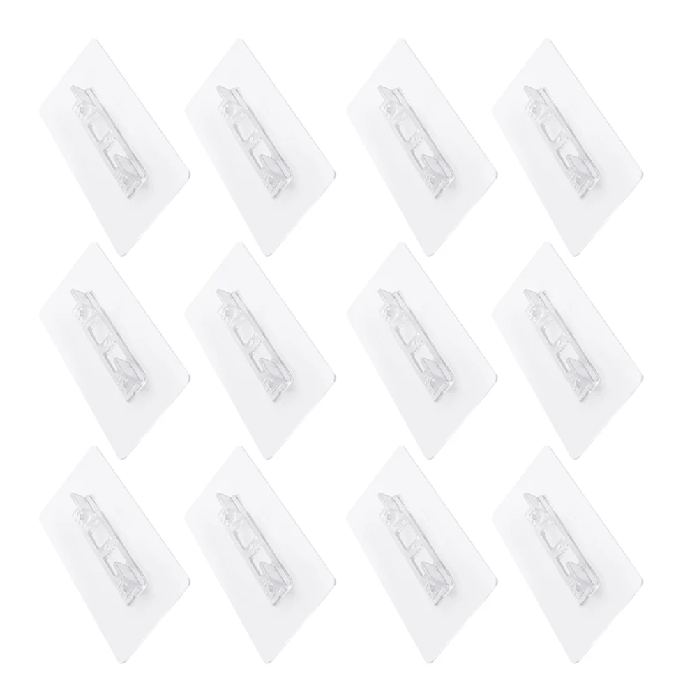 

16 Pcs No Drill Wardrobe Shelf Support Pegs Adhesive Clear Partition Layer Brackets Strong Load Bearing Self Adhesive Shelf