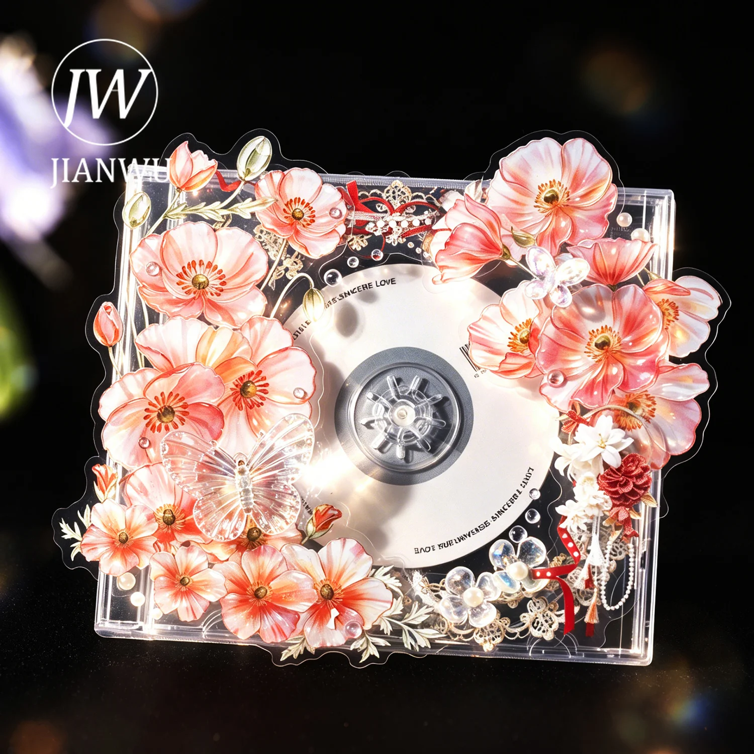 JIANWU Vintage Flower Bloom Landscape Material Collage Scrapbooking PET Sticker Creative DIY Journal Stationery view 5