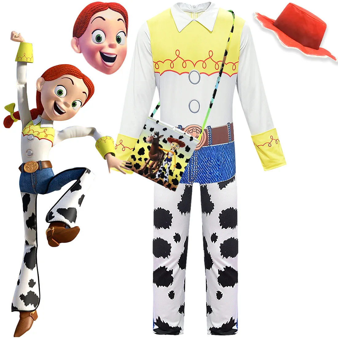 

Disney Toy Story 4 Cosplay Tris Girls Halloween Show Show Costume Factory Direct Sales Children's Sets Christmas Gift