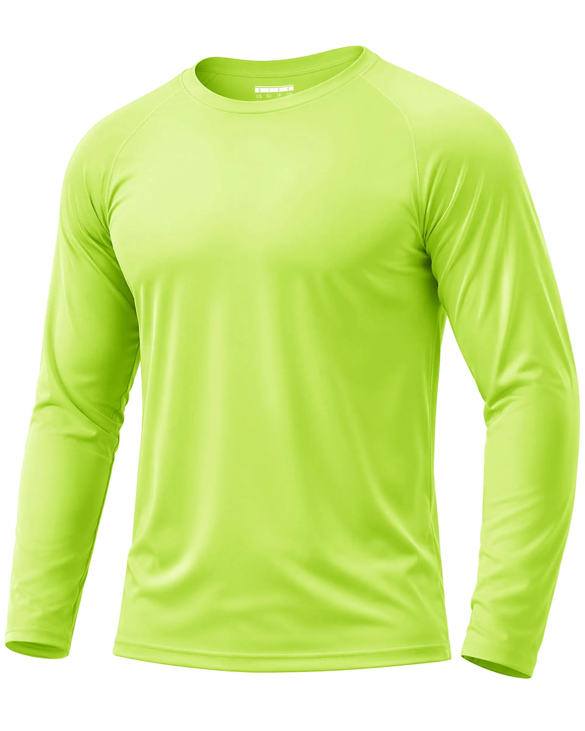 2 Pack UPF50+ Men's Long Sleeve Crew Neck Tee Micro Mesh Quick Dry Breathable Tops for Outdoor Sports Workout Casual
