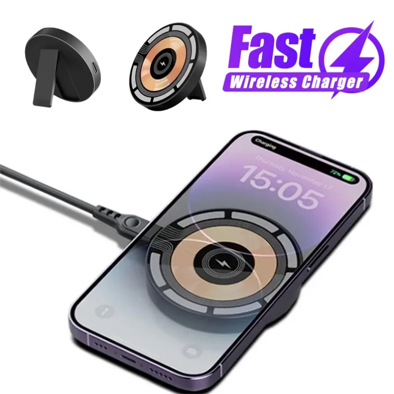 

Магнитная подставка для быстрого беспроводного зарядного устройства для телефона, 30 Вт, настольный держатель для мобильного телефона для iPhone 12-17 Pro Max, док-станция для быстрой зарядки