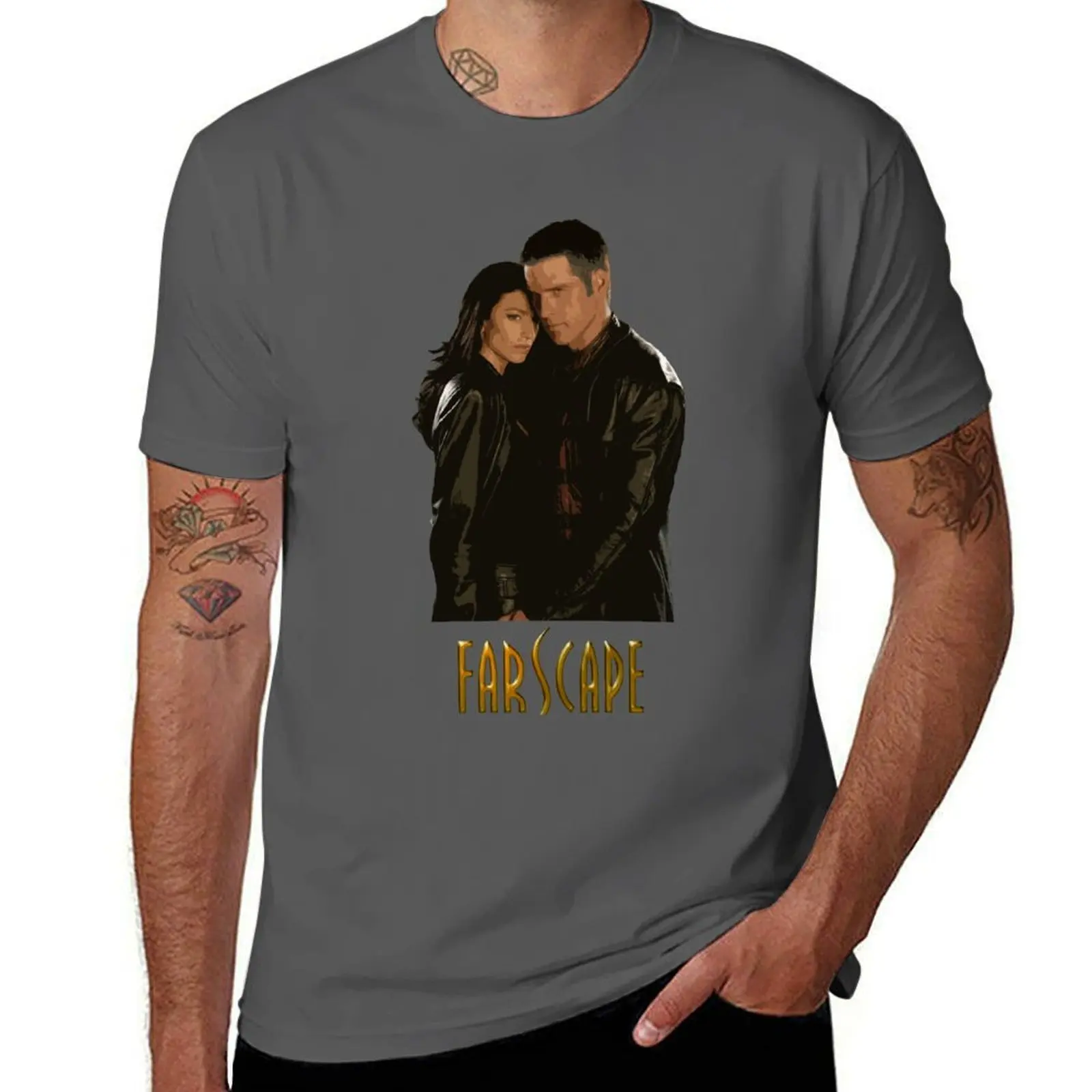 

Farscape - John Crichton & Aeryn Sun T-Shirt Lightweight Cooling Short Sleeve Tee