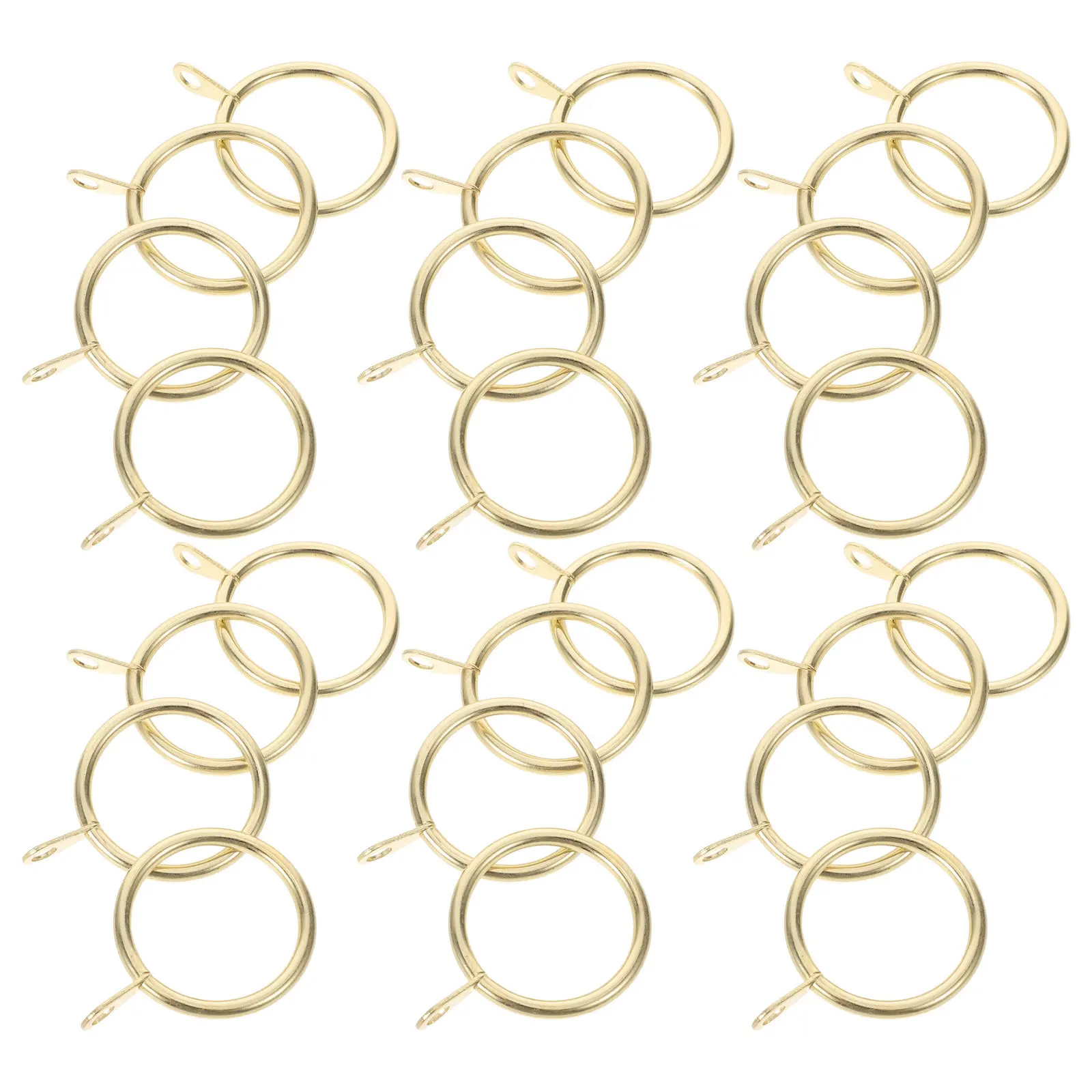 30Pcs Curtain Rings Eyelet Heavy Duty Metal Drapery Rings 30Mm Inner Diameter Easy Slide Hanging Pinch Pleat Curtain Hooks
