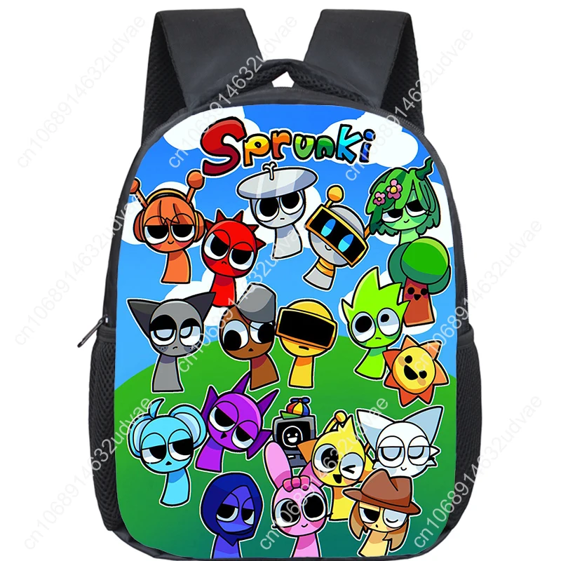 Incredibox Sprunki Backpack Toddler Cartoon Kindergarten Bags Mochila Boys Girls Sprunki School Bag Kids Orthopedic Bookbag Gift