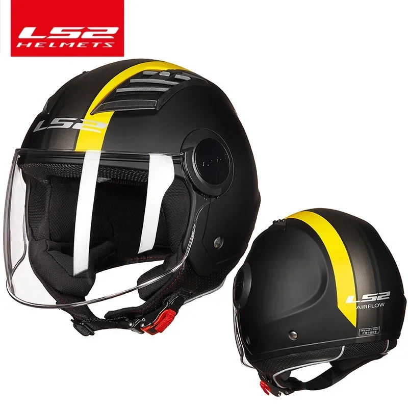

Open Face Motorcycle Helmet LS2 Airflow Jet Scooter Half Face Motorbike Helmets Motocross Cascos Para Moto