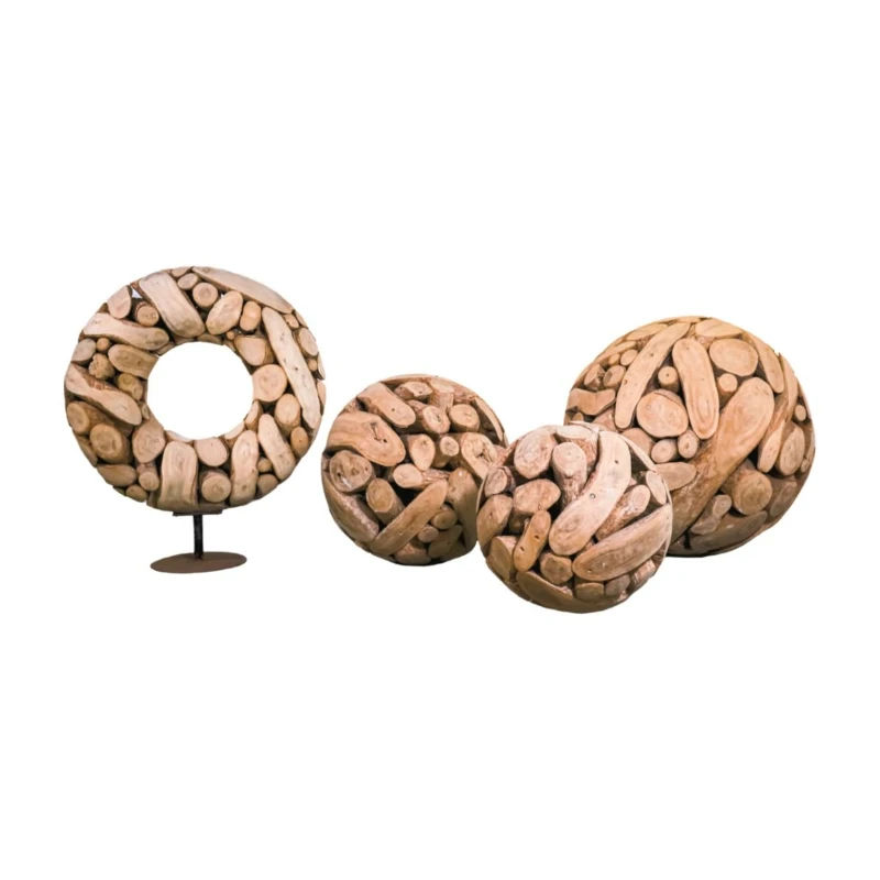 

"Log Symphony" Display Creative Handmade Art Wood Ornament High-end Household Hotel Commercial Carving Pendulum