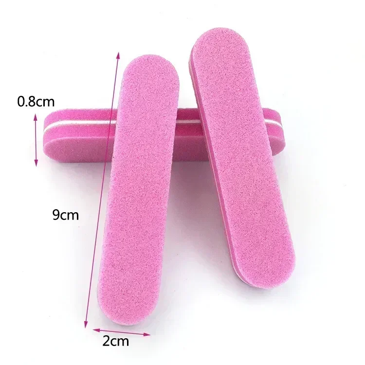 20Pcs Nail File Blocks Colorful 100/180 Grit Sponge Nail Polish Buffing Sanding Buffer Strips Polishing Pedicure Manicure Tools