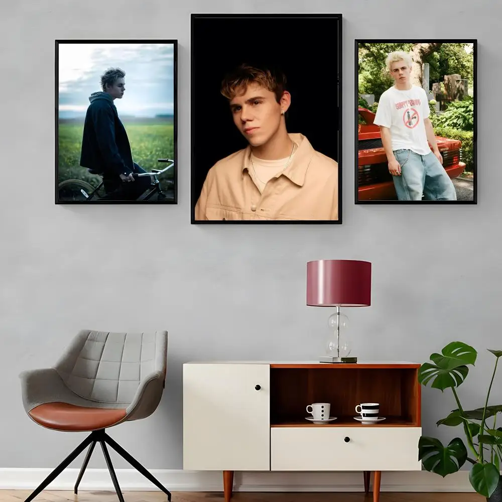 المغني مغني الراب K-Kid L-LAROI MAYBE اللوحة الخط قماش المشارك مقاوم للماء ودائم مثالية جدار ديكور لكل مساحة #2