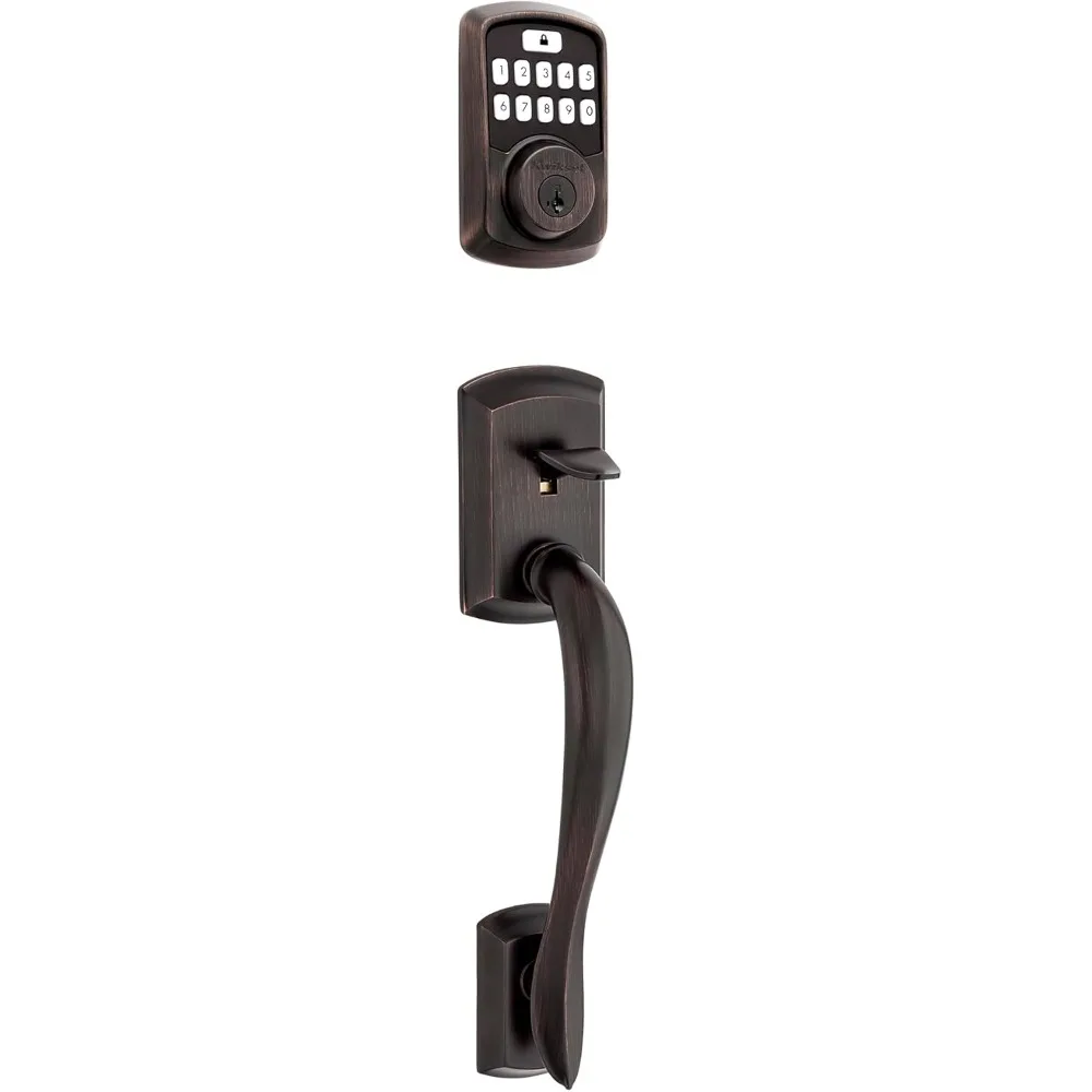 

Засов без ключа Aura Bluetooth с ручкой входа Avalon, электронным замком с клавиатурой, автоматическим дверным замком, защитой SmartKey Re-Key,