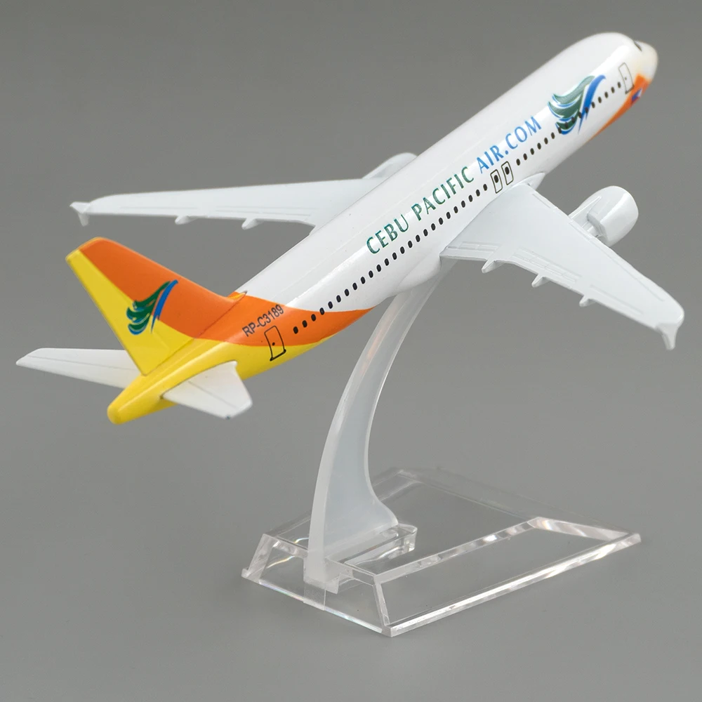 1/400 Scale Aircraft Airbus A320 Cebu Pacific Philippines 16cm Alloy Plane Model Children Kids Gift for Decoration