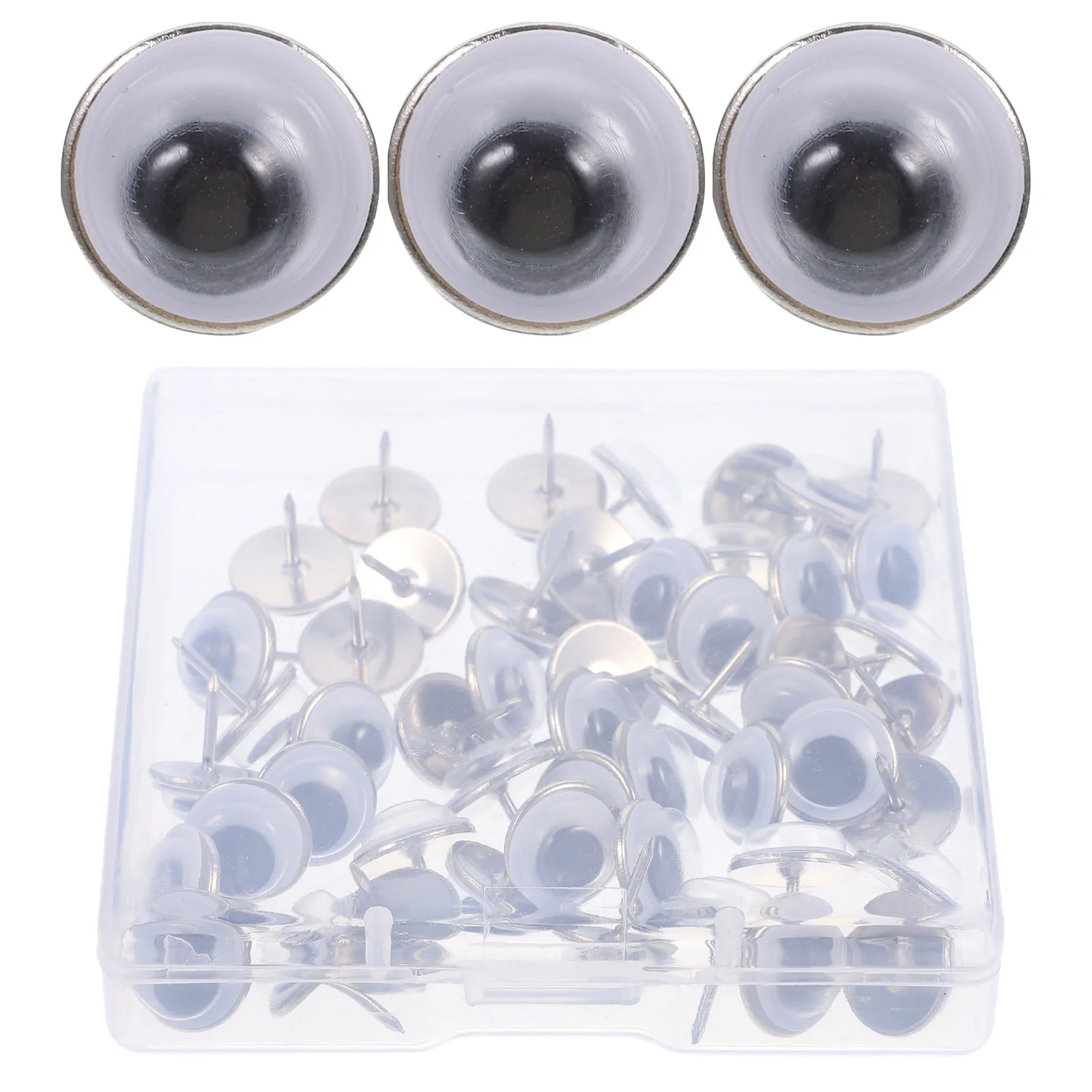 

50 Pcs Push Pin Portable Thumb Tacks Small Decorative Eye Shaped Pushpins Thumbtack Office