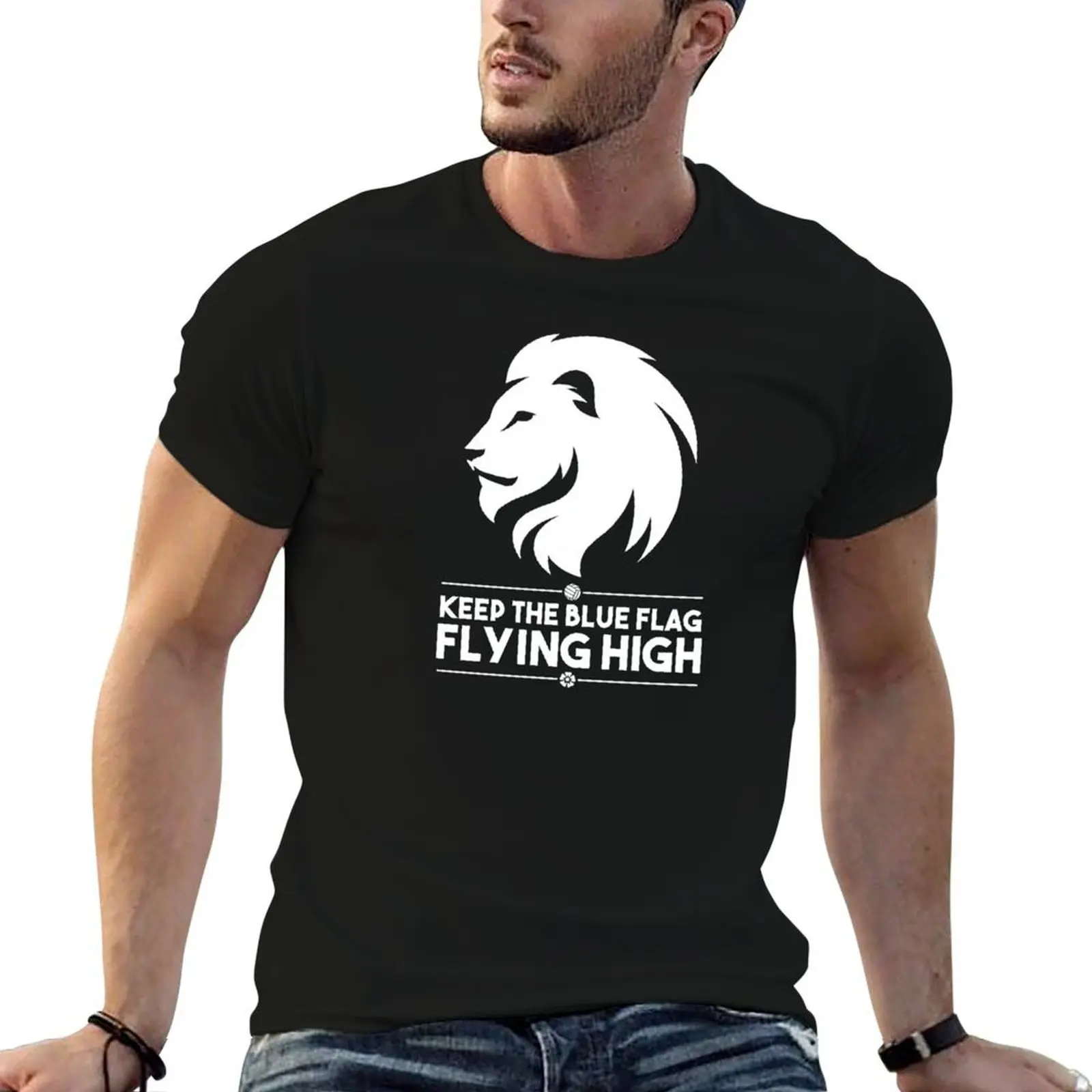 Keep The Blue Flag Flying High T-Shirt Soft Durable Cotton T-Shirt