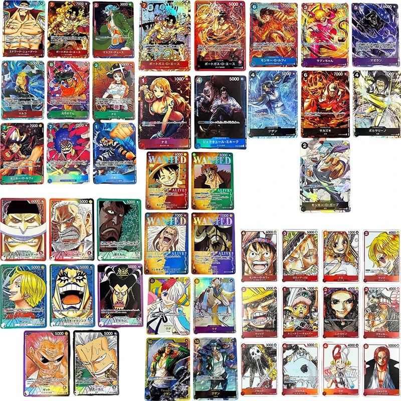 48 sztuk/zestaw jednoczęściowa replika OP01 OP02 TCG Luffy Shanks Roronoa Zoro Nami Ace japońska wersja gry karty kolekcja Anime