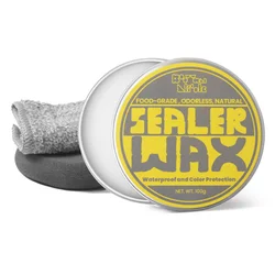 Natural Food Grade Sealer Wax Sets for Jesmonite Concrete Gypsum Plaster Sealing Wax Waterproof Coating With Sponge And Towel