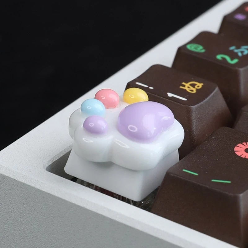 Resin Keycap 3D Kitten Claw Keycaps for Mechanical Keyboards For Game Computer Keyboard Decoration Gift 1PC D2RC