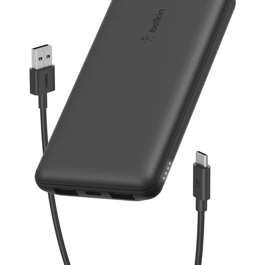 

Портативное зарядное устройство BoostCharge USB-C 10K Power Bank для iPhone 16, iPhone 15, Samsung Galaxy, iPad, Google Pixel и других устройств - черный