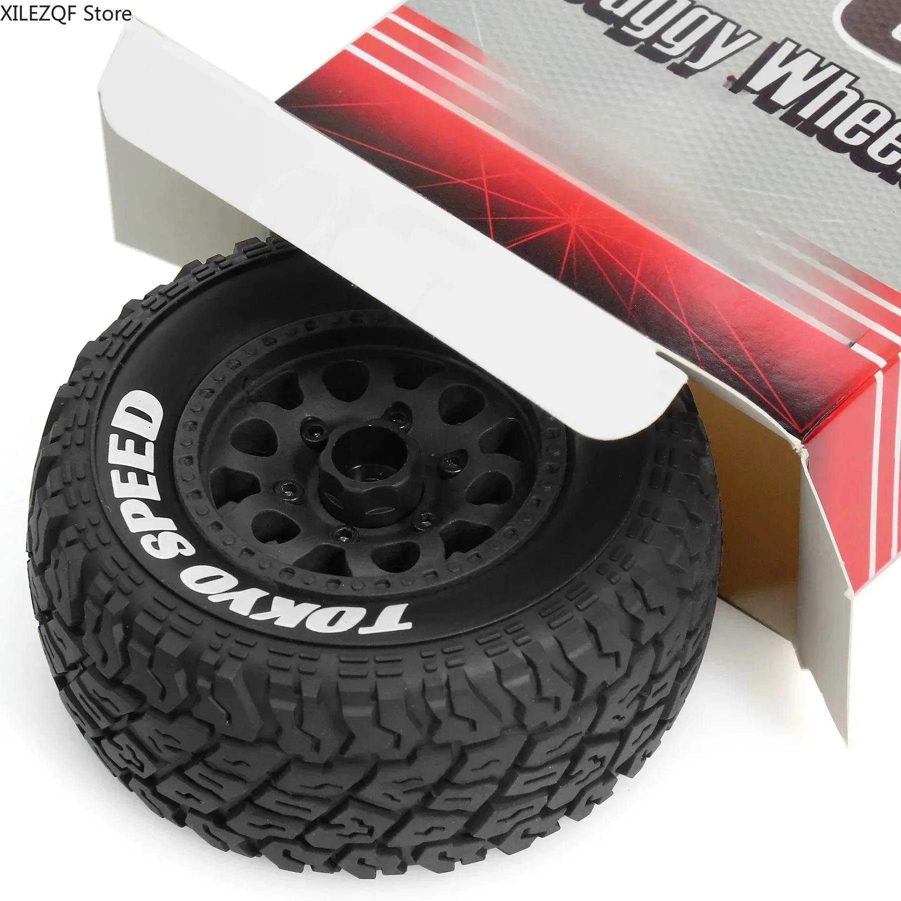 14MM 17MM hexagonal para Slash Arrma Senton HuanQi 727 Vkar 10sc Hpi Rc Auto 4 piezas 1/10 Korte Cursus camión Banden Wiel Met 12mm