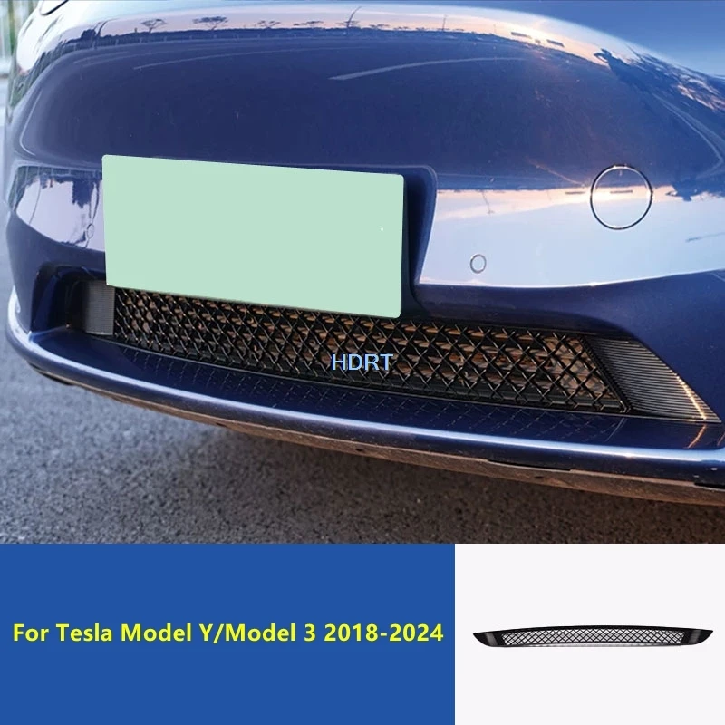 Car Styling Insect Screen Net Front Bumper Racing Grills Radiator Air Inlet Dust Proof Cover For Tesla Model Y/Model 3 2018-2024