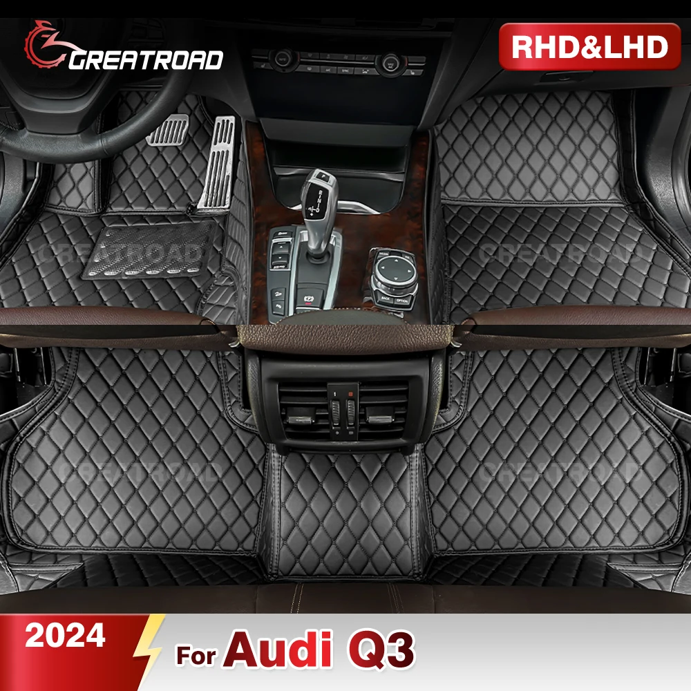 

Для Audi Q3 2024, автомобильные коврики на заказ, автомобильный ковер, детали интерьера, аксессуары, детали защитных накладок
