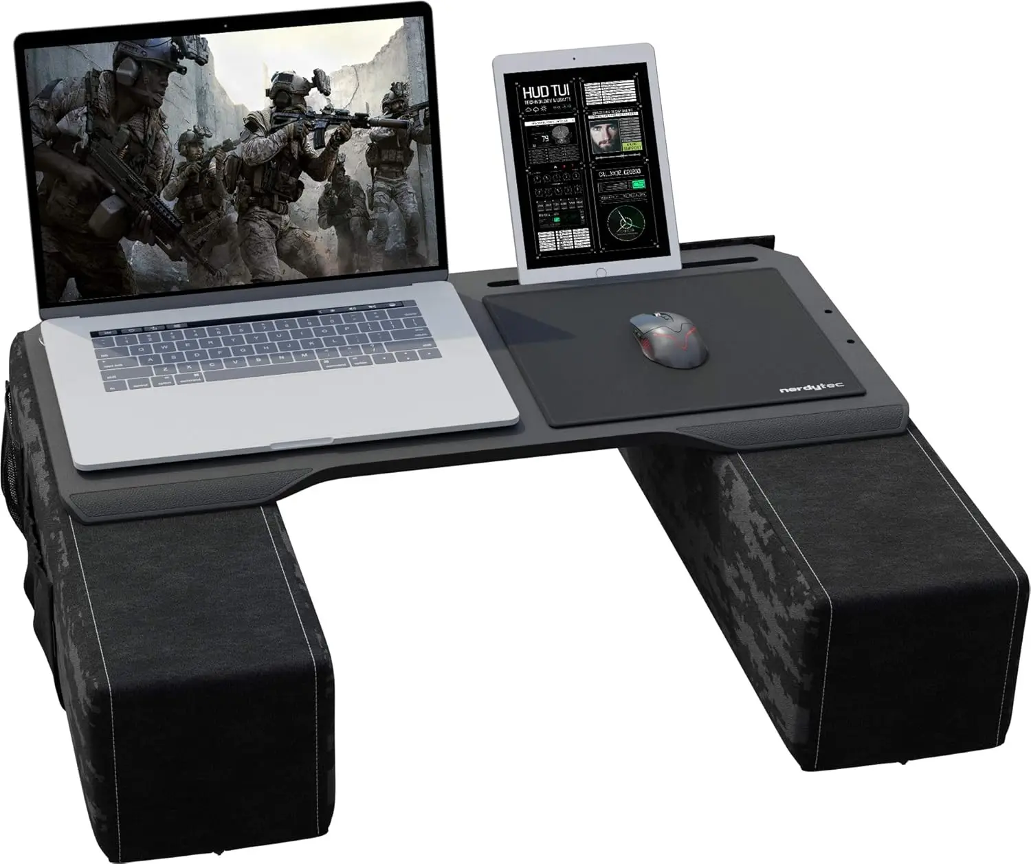 

Premium Ergonomic Lap Desk for Laptops, Bamboo Construction with Ventilated Cooling, Fits Up to 17-Inch Devices