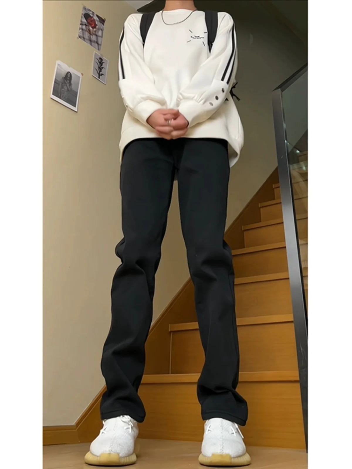 

Модные мужские джинсы в американском стиле, осенне-зимние, прямого кроя, облегающие, стильные, с подкладкой из денима, молодежные, модные