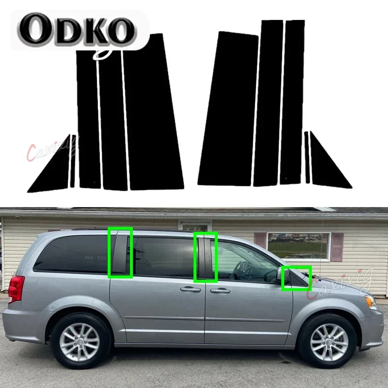 

Car Window Pillar Posts Door Trims Cover Sticker for Dodge Grand Caravan Chrysler Town Country Accessories Auto Exterior Part