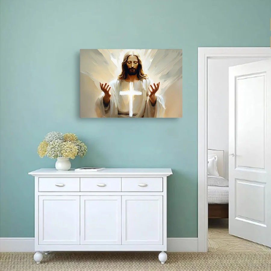 

Религиозная картина маслом Иисуса Христа по номерам, фигурка, украшение для дома, картина на стену для спальни, декор комнаты, подарок, безрамный