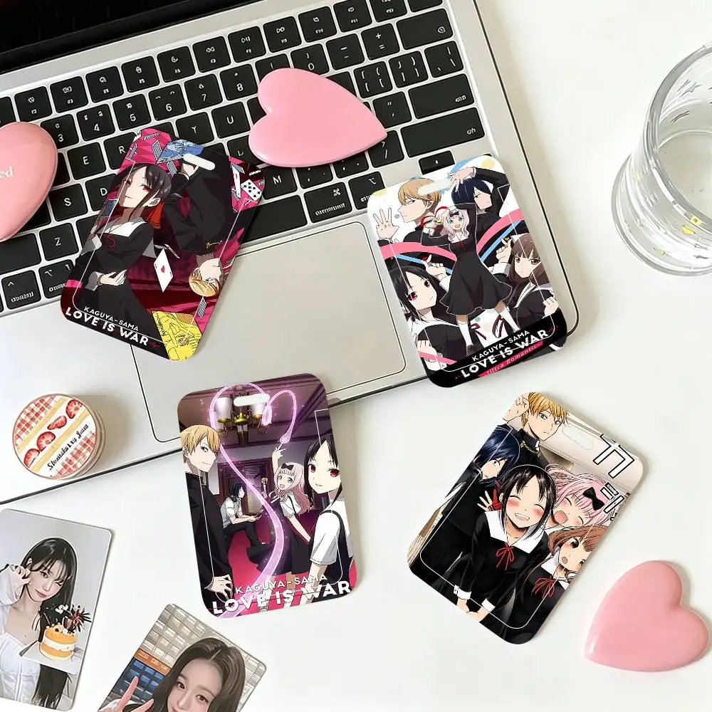 1pc K-Kaguya Sama Love Is War Comics ID Card Sleeve School Card Access ID Card Bus Meal Card Protective Sleeve Easy Push