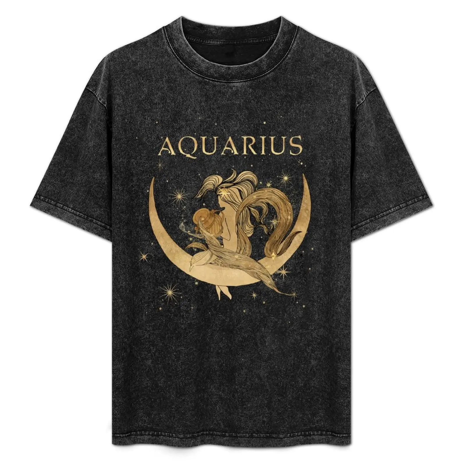 

Aquarius zodiac woman T-Shirt summer 2025 new edition luxury t-shirt big and tall t shirts for men
