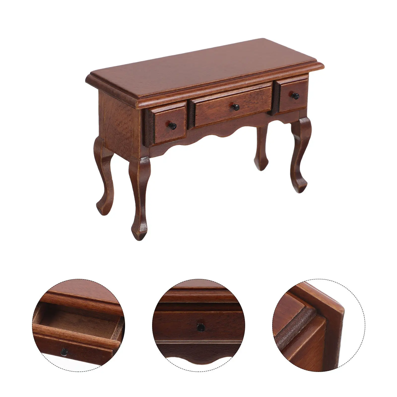 

Реалистичный столик с тонкой отделкой для декора кукольного домика, коллекционный предмет для DIY, уютная миниатюрная мебель для демонстрации в доме