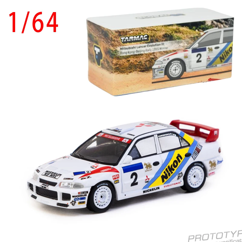 

TW Diecast 1/64 Mitsubishi EVO Alloy Model Car EVO 2# Rally Car 1995 Collectible Special Offer Model Original Box