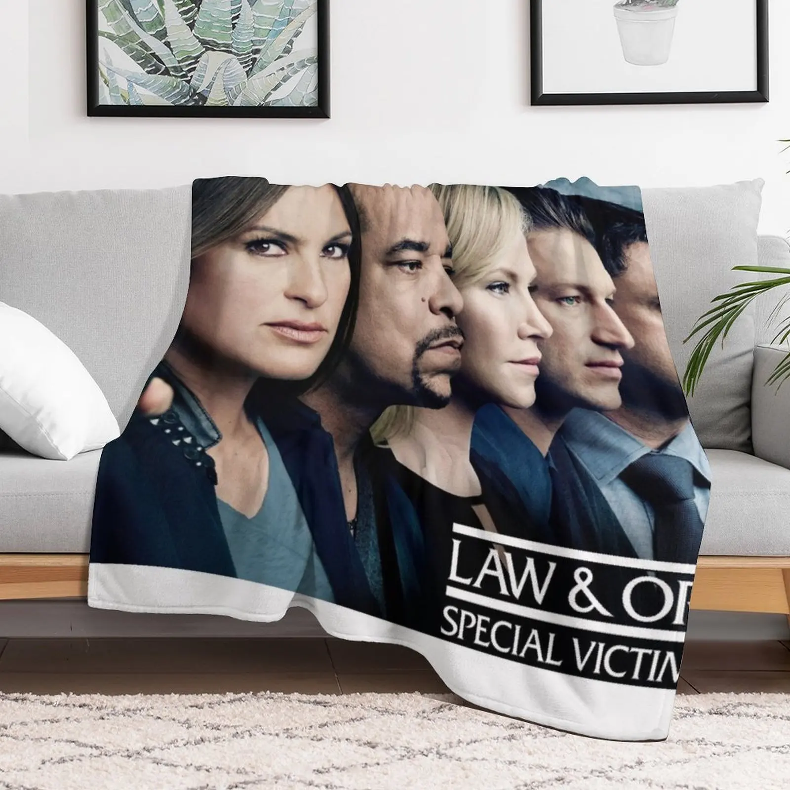 Law & Order SVU Team Throw Blanket Bed Fashionable Custom Furry Blankets