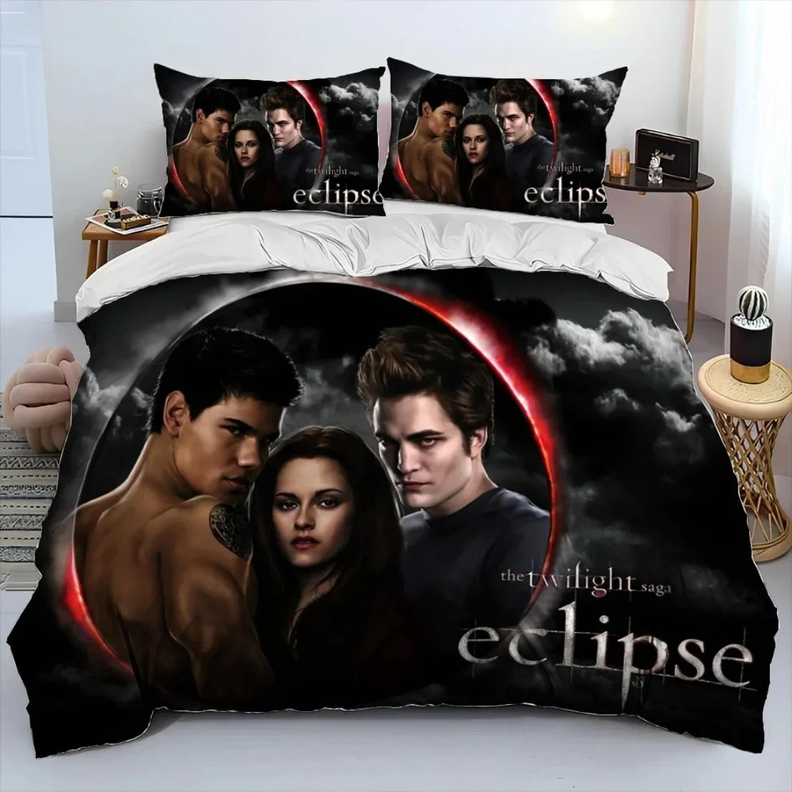 3D Printed Vampire Duvet Cover Bed Set,The twilight Saga Bedding Sets,Quilt Cover Pillowcase for Teenagers Boy Adults king Queen