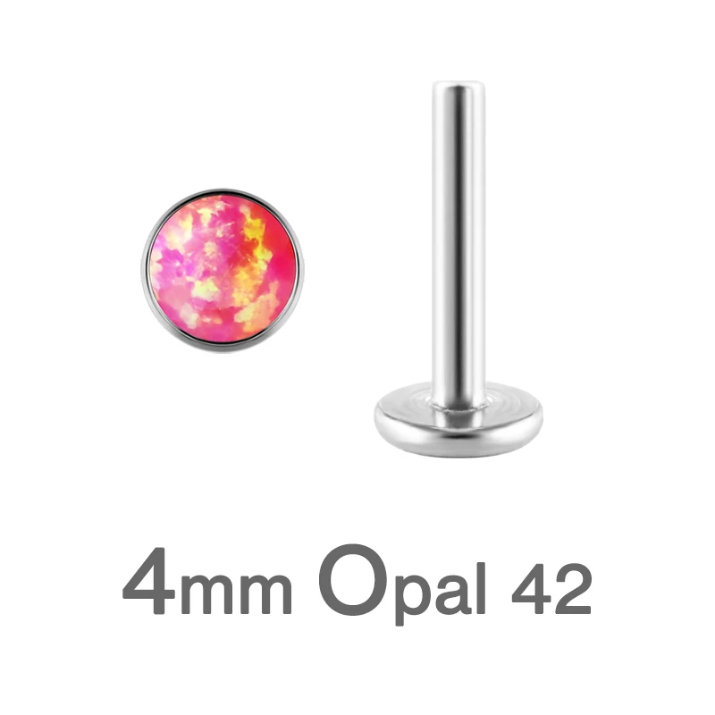 Opal Titanium Labret Studs 16G for Lip Ear Piercing