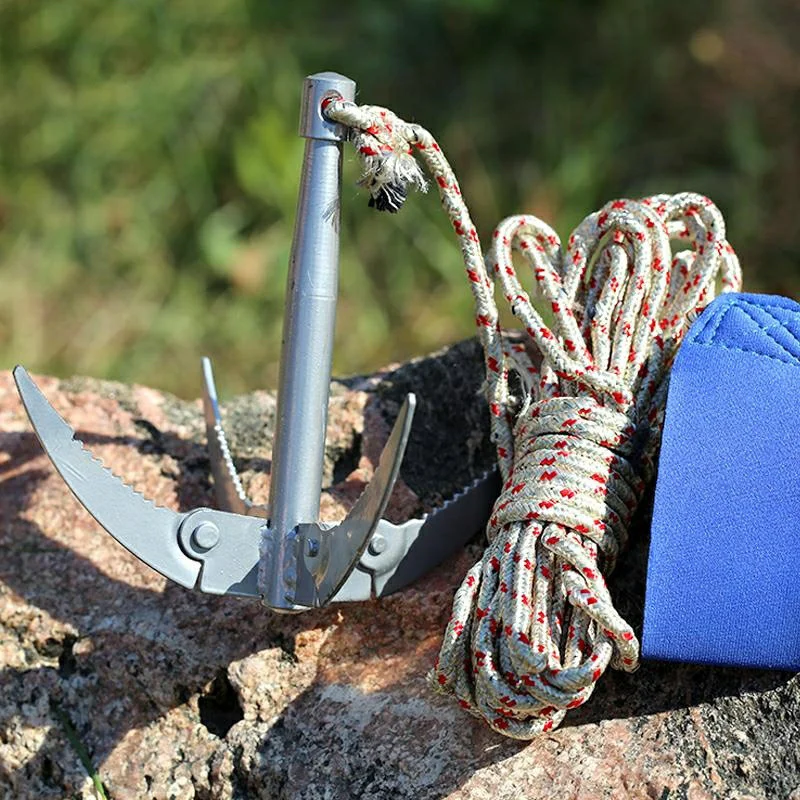 4 Claw Anchor Sickle Foldable Sickle Water Grass Aquatic Plants Cutter Grasses Sharp Knife Fishing Accessories Tackle Supplies