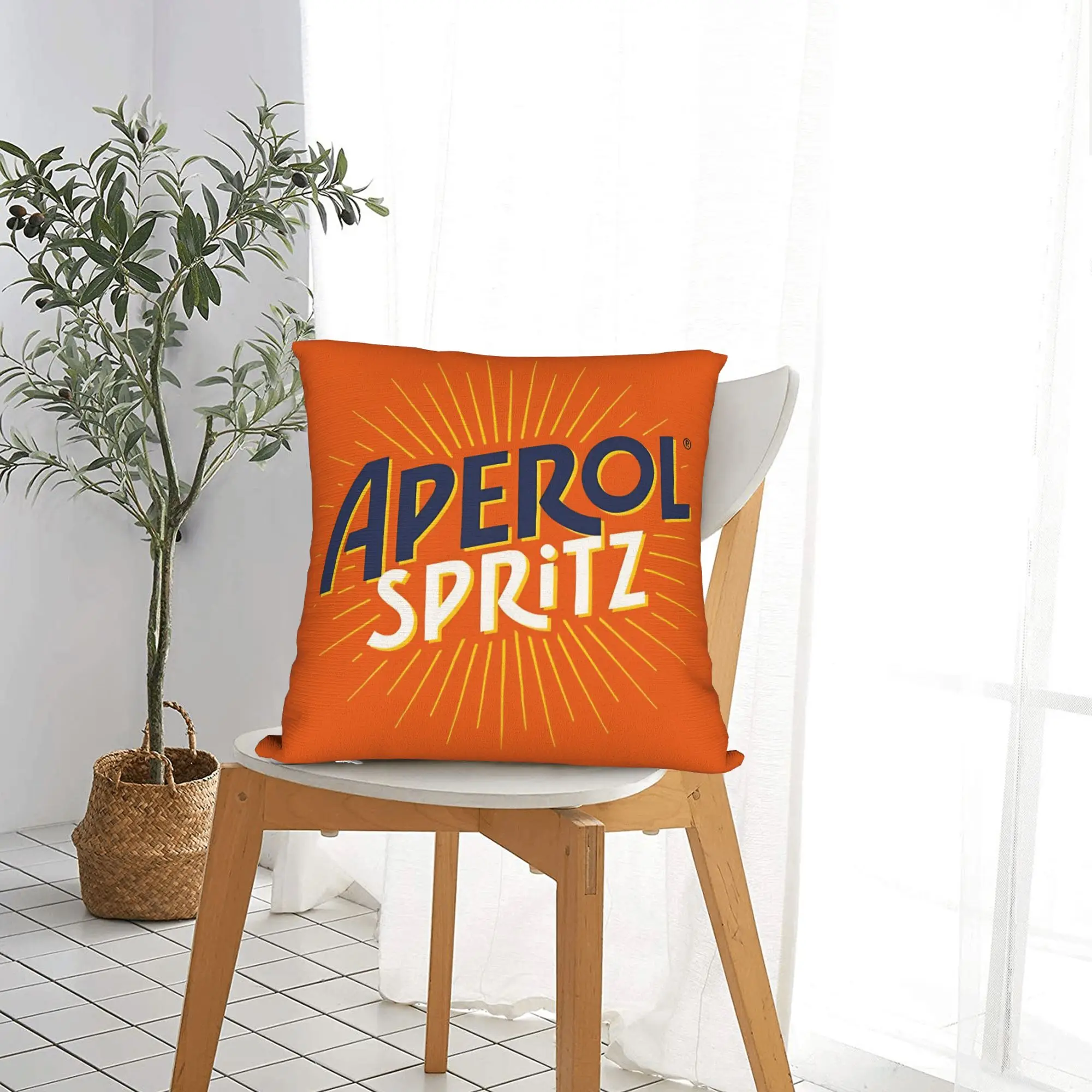 Aperols Spritz Kissenbezug, weicher Kissenbezug, neuartige Kissenbezüge für Sofa, Heimdekoration – Detail 6
