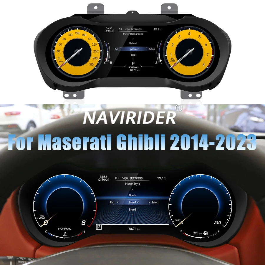 

Linux Car Full LCD Digital Instrument Cluster For Maserati Ghibli 2014-2023 Speedometer Dashboard Panel Odometer Cockpit Carplay