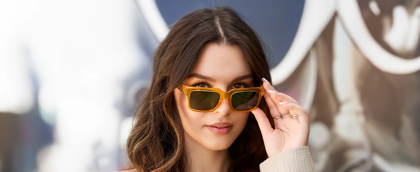 ZENOTTIC Modische Quadratische Polarisierte Sonnenbrille für Damen, UV400-Schutz, Übergroße Rechteckige Form, Große Sonnenbrille – Detail 2