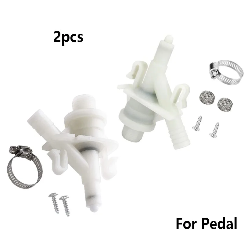 2 Sets RV Toilet Water Valve Replacement Kit for Pedal Flushing Toilet for Dometic 300 310 320 Leak-Proof