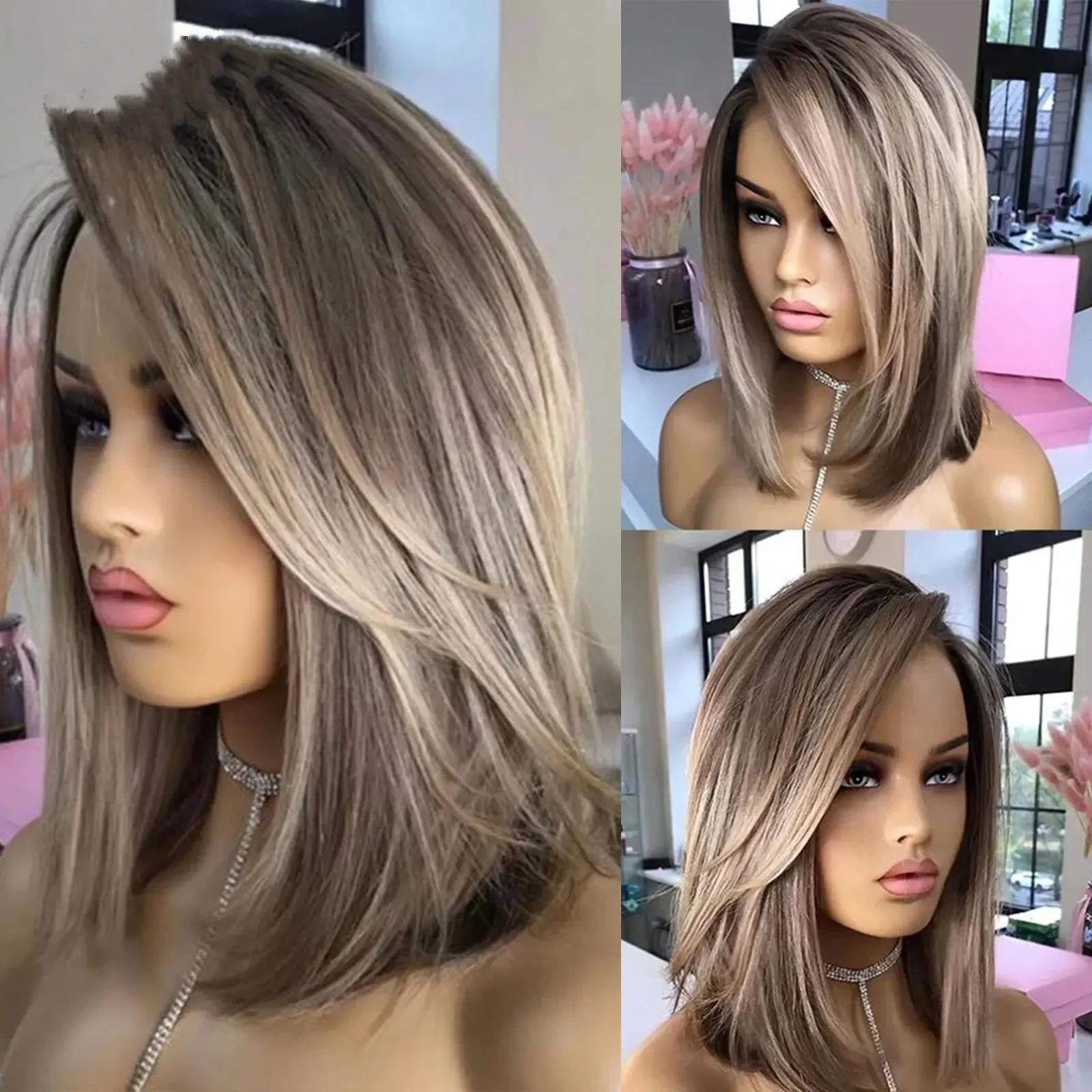 

26-дюймовые длинные волны, плотность 180, мелирование блондинки, 5x5, шелковая основа, еврейские человеческие волосы с детскими волосами, HD кружевные европейские волосы, предварительно выщипанные