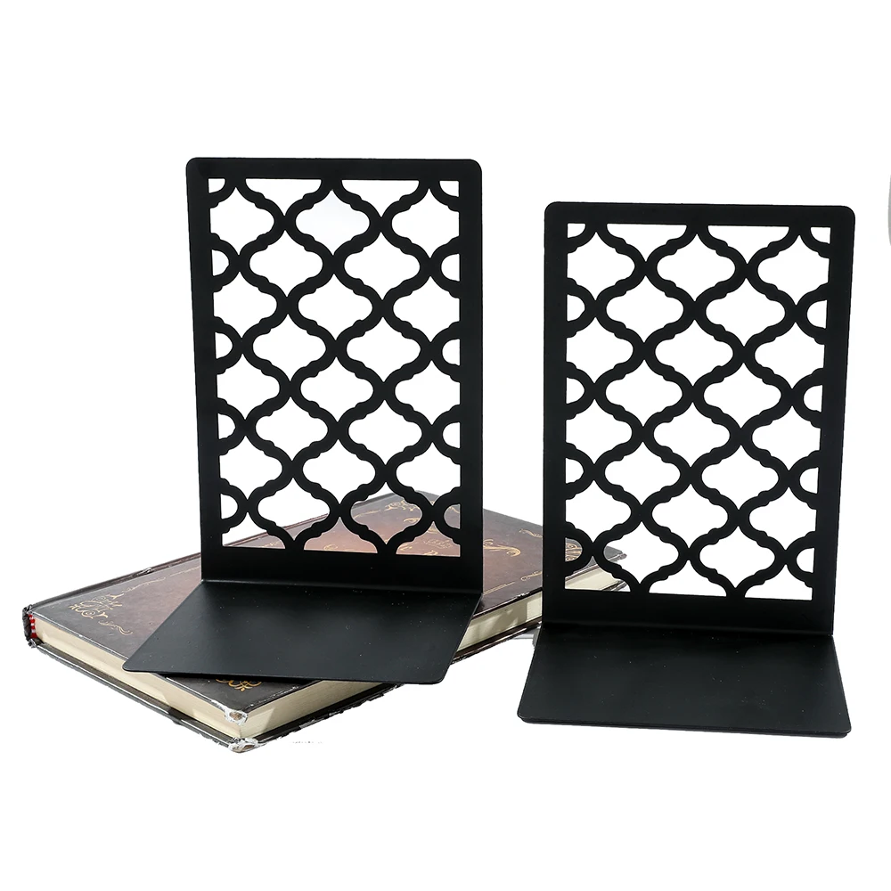 

Black minimalist graphic book holder, school student desk, office desk, stationery supplies, home decor.